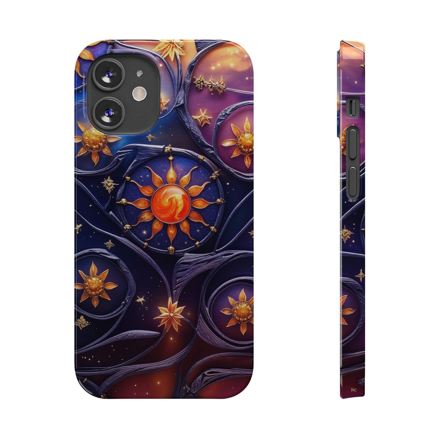 Celestial Slim Phone Cases, Starry Sky Phone Cover, Zodiac Design, Astrology Gift, Cosmic Phone Accessories