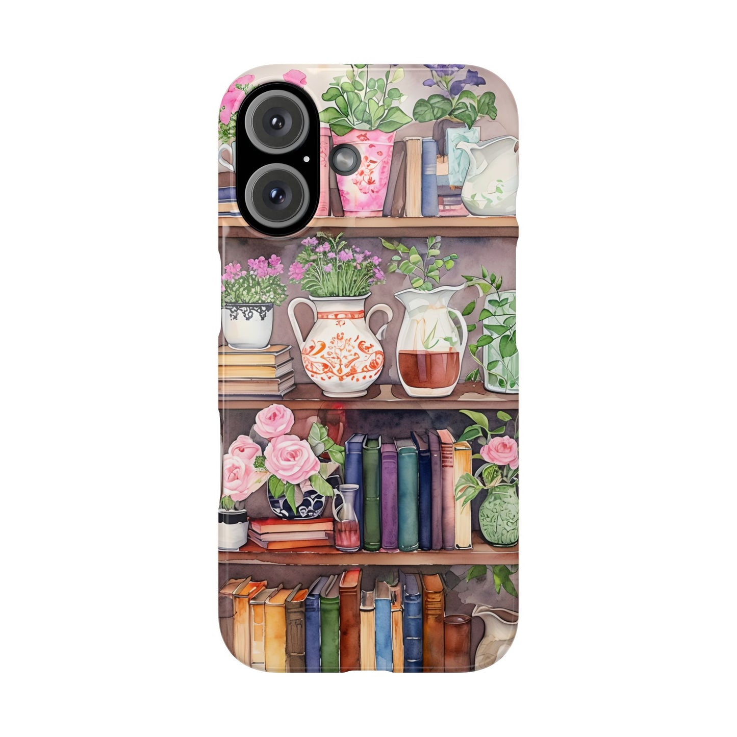 Charming Floral Phone Cases, Botanical Slim Cases, Book Lover Gifts, Cozy Home Aesthetic, Cute Phone Accessories, Nature-Inspired Designs