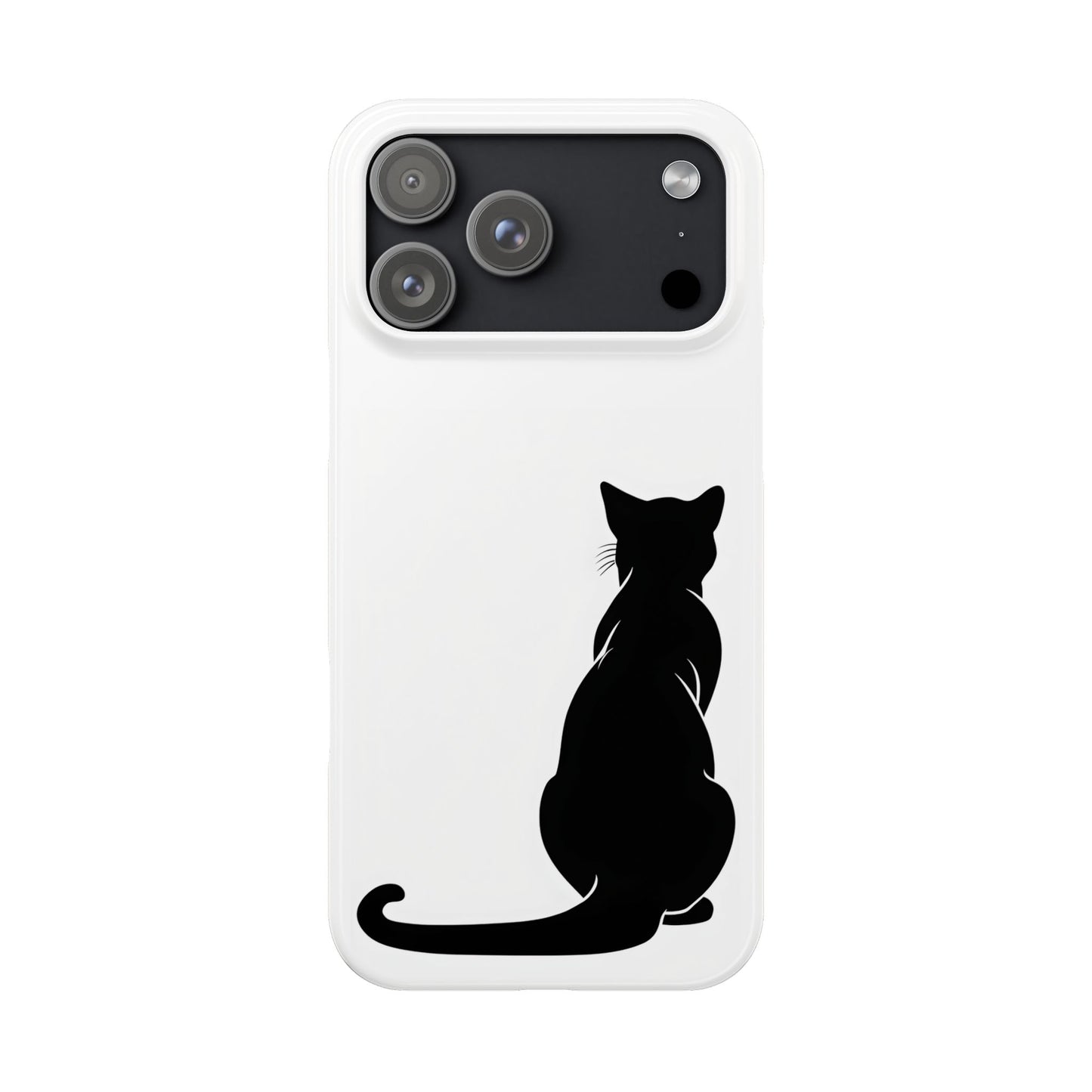 Black Cat Halloween Slim Phone Case Coquette, Creepy Cute Gift for Her, Goth Coquette Spooky Case, Compatible with iPhone, Galaxy, Google