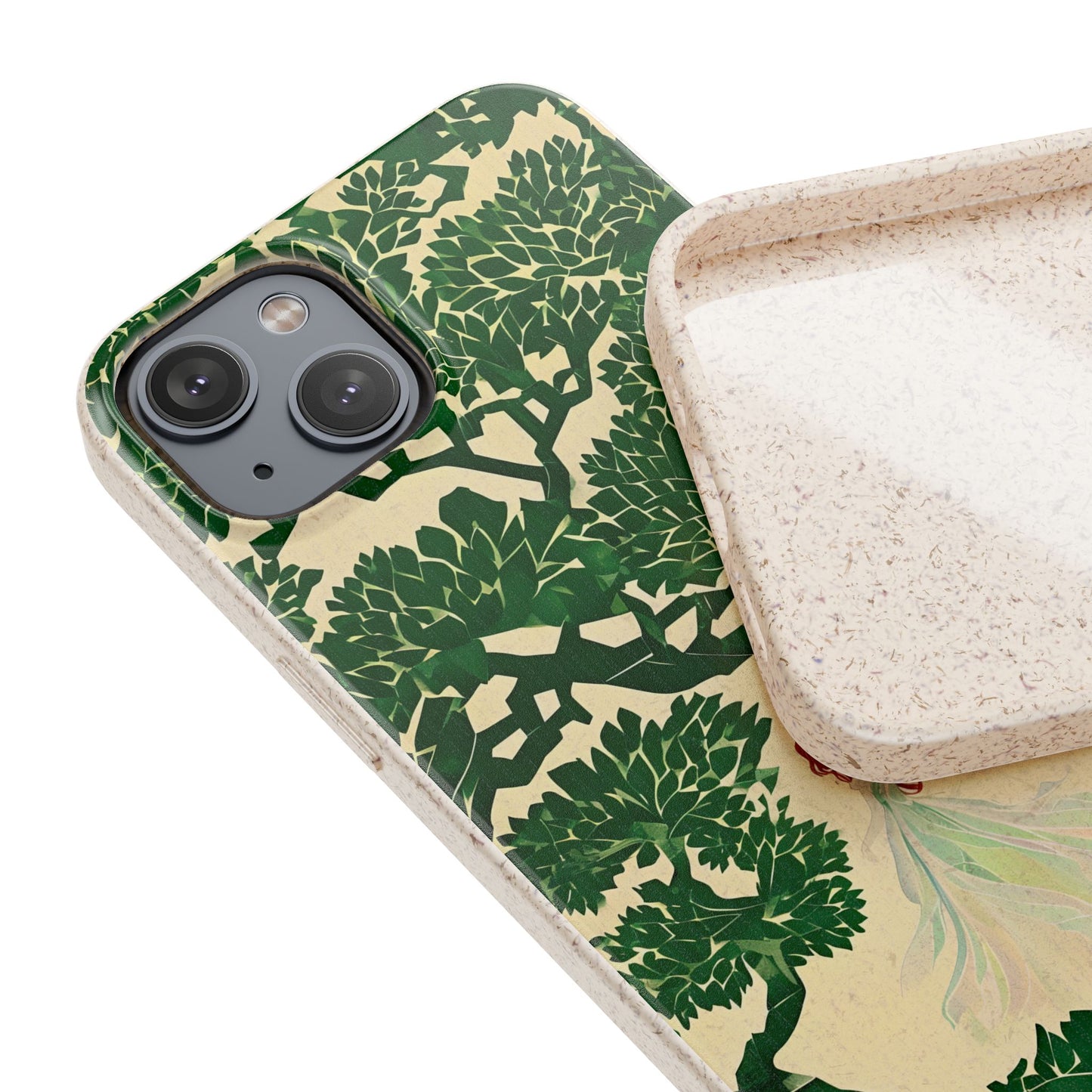 Ginger Fairy Biodegradable Phone Case, Enchanted Forest Redhead Art, Irish Green Fantasy Compatible with iPhone 17, 16, 15, 14, 13, 12, 11