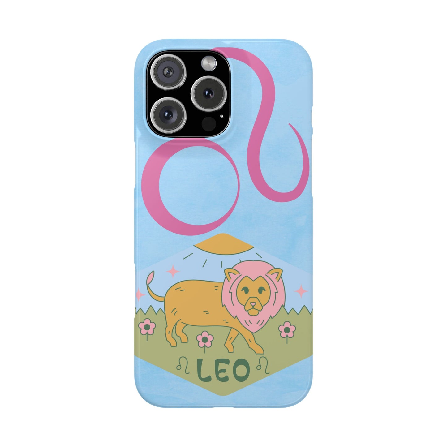 Leo Zodiac Slim Phone Case, Astrology Gift for Her, Celestial Star Sign Cover, Compatible with iPhone 17, 16, 15, 14, 13, 12, 11