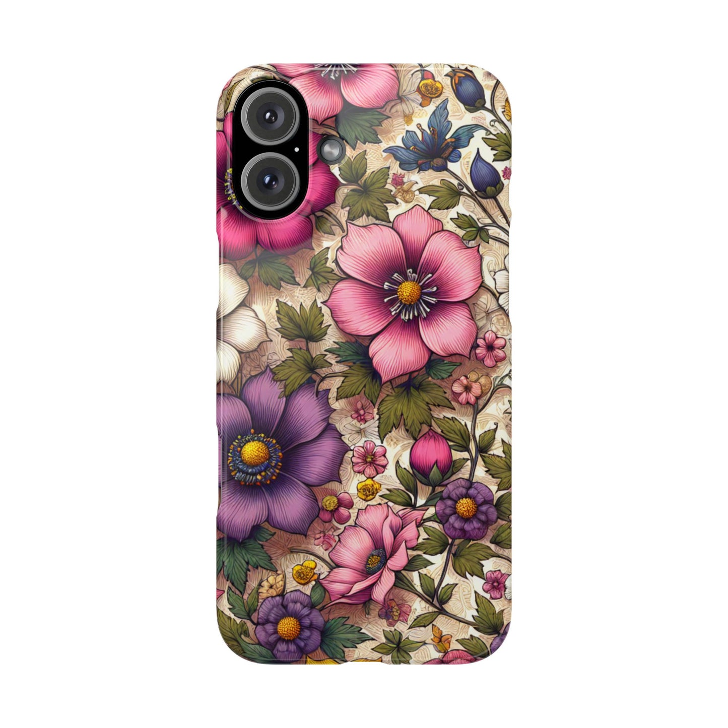 Floral Slim Phone Case - Vibrant Flower Design, Unique Floral iPhone Cover, Flower Phone Case, Gift for Her, Stylish Accessories