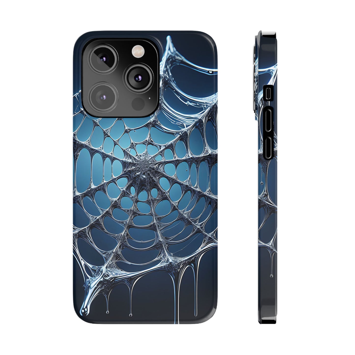 Spider Web Slim Phone Case - Artistic Design for Halloween, Unique Gift, Phone Accessories, Trendy Tech Style, Eco-Friendly Case