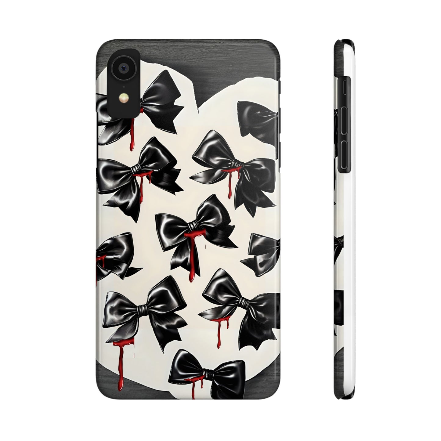 Spooky Halloween Slim Phone Case, Goth Coquette Aesthetic, Cute Horror Style, Perfect for Birthdays and Special Occasions