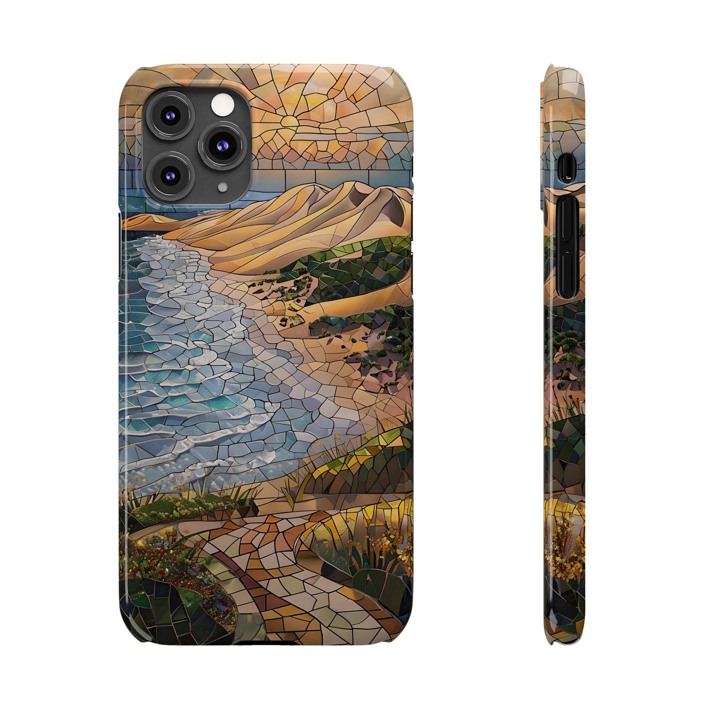 Indiana Dunes National Park Michigan Slim Phone Case, Mosaic Phone Case, East U.S. Nature Art, Coastal Chic, Ocean Lovers, Nature Inspired