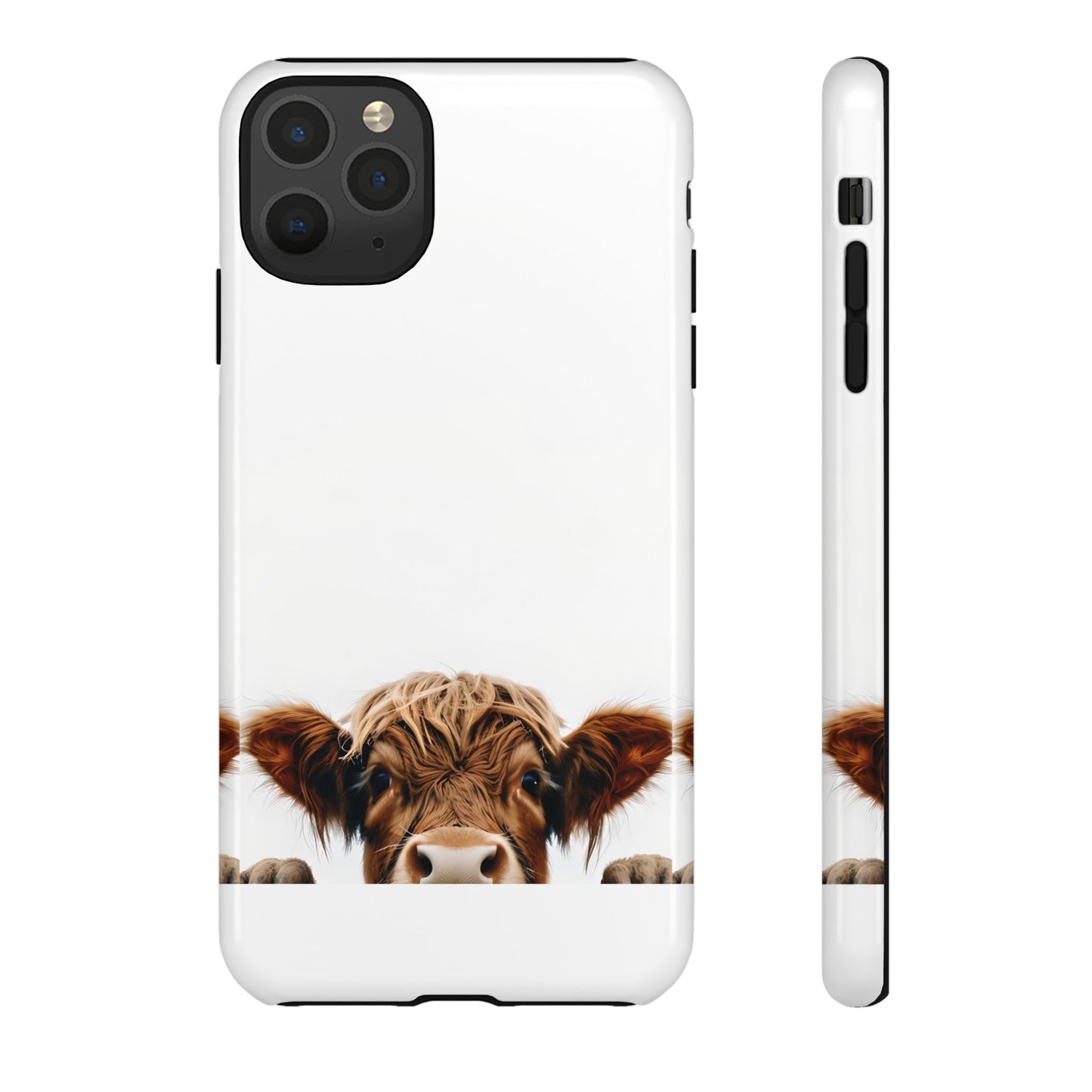 Highland Cow Phone Case - Cute Animal Lover Gift , Wildlife Nature Tough Phone Case , Compatible with iPhone, Galaxy, Google