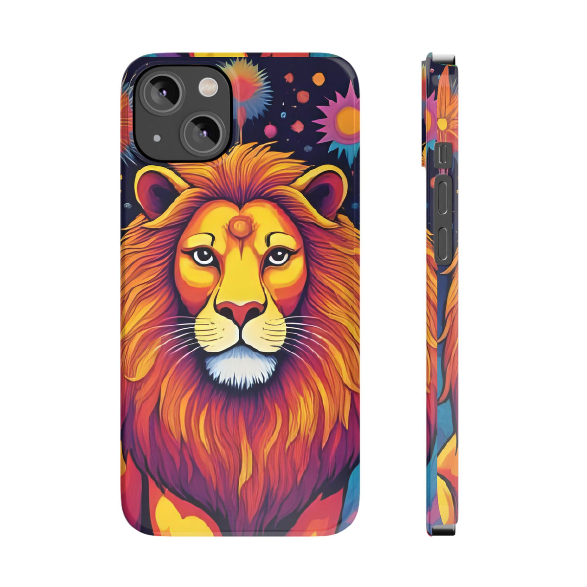 Leo Zodiac Slim Phone Case, Astrology Gift for Her, Celestial Star Sign Cover, Compatible with iPhone 17, 16, 15, 14, 13, 12, 11