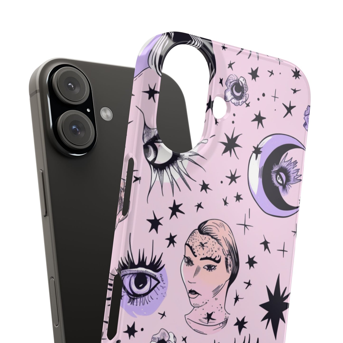 Celestial Slim Phone Cases - Stylish Cosmic Design, Personalized Phone Protectors, Astrology Gifts, Unique Phone Accessories, Moon & Stars