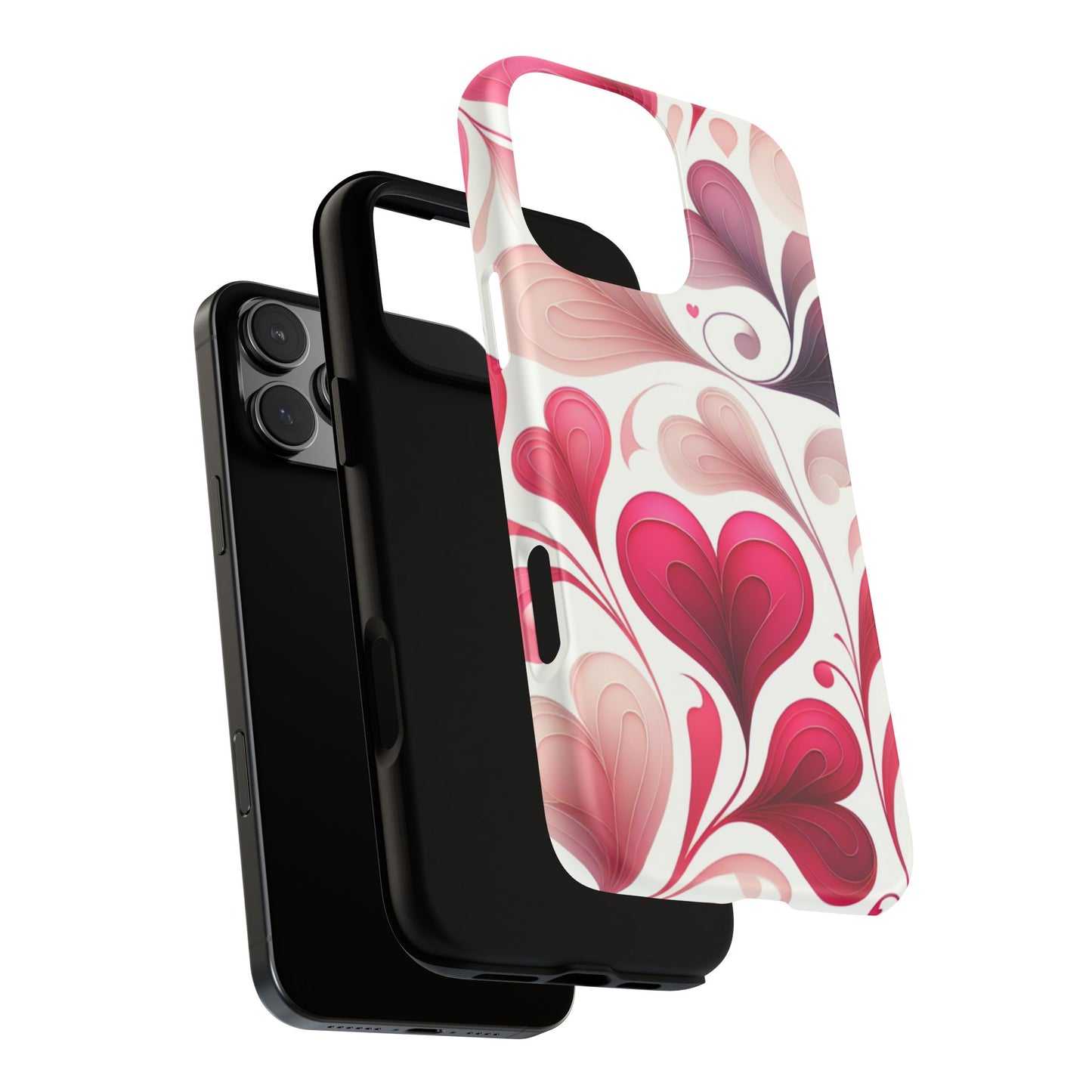 Coquette Romance Stained Glass Design Heart Case for iPhone 16 15 14 13 12 11 Pro Max & Samsung Galaxy - Cute Tough Romantic Gift for Her