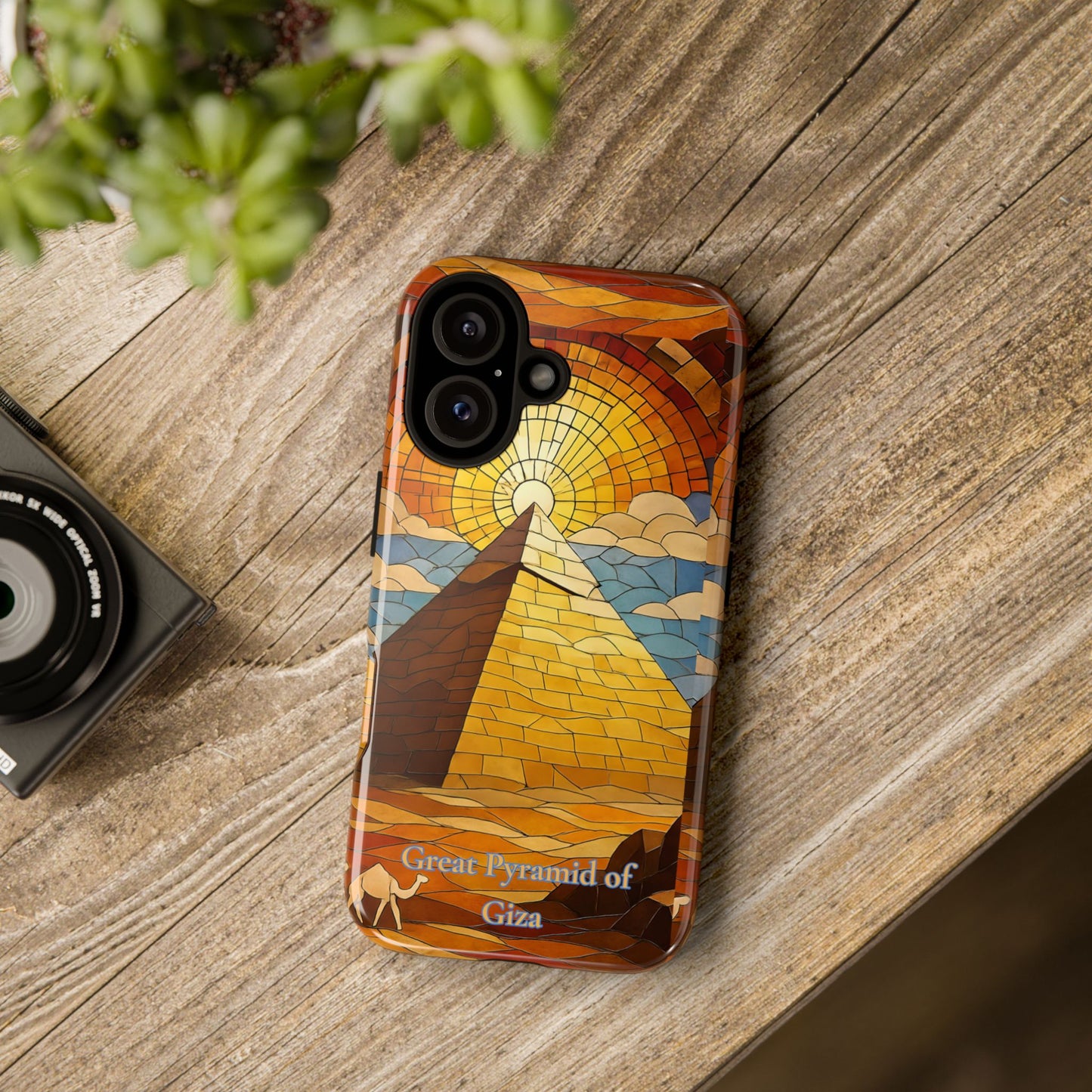 Great Pyramid of Giza Tough Phone Case - Ancient Egypt Aesthetic, World Wonder Art Design, Compatible with iPhone, Galaxy, and Google Phones