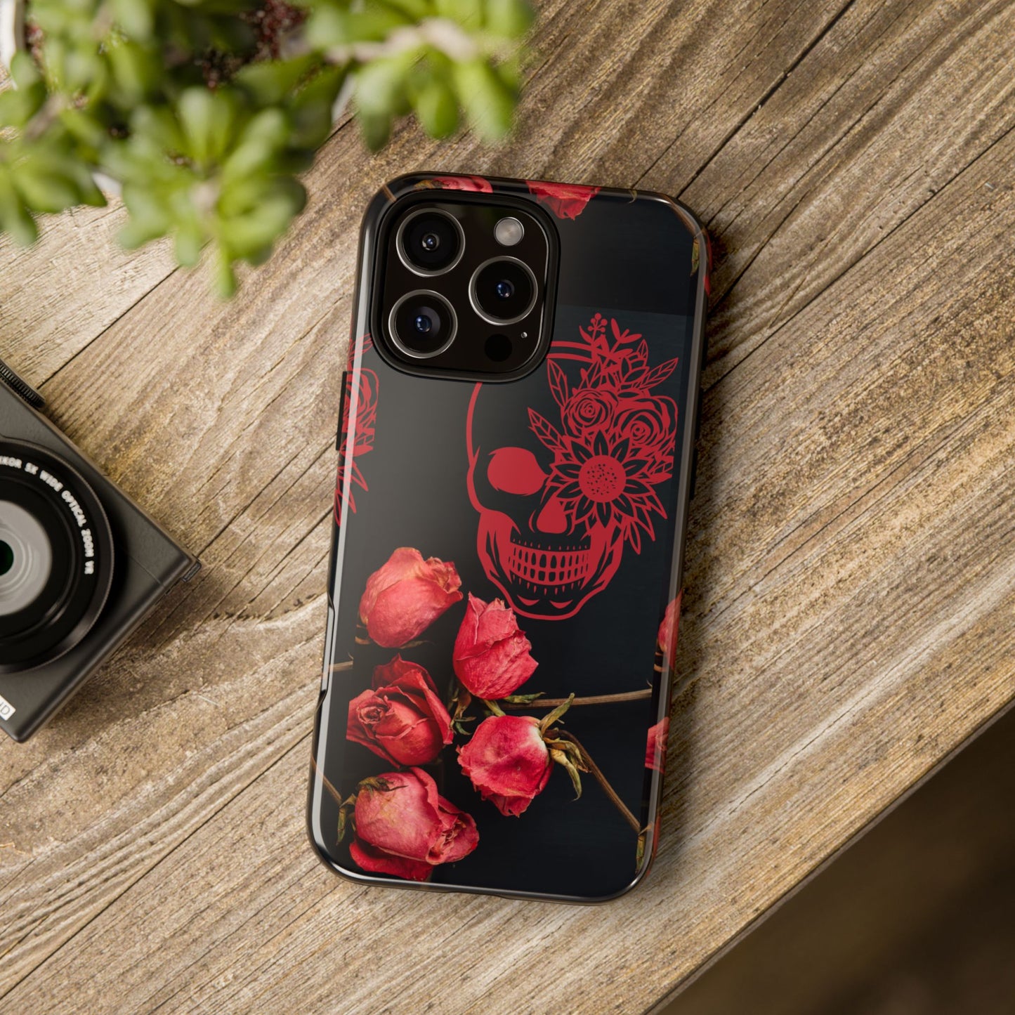 Dead Rose Phone Case - Gothic Floral Aesthetic Cover - Goth Halloween Gift - Compatible with iPhone, Galaxy, Google Phones