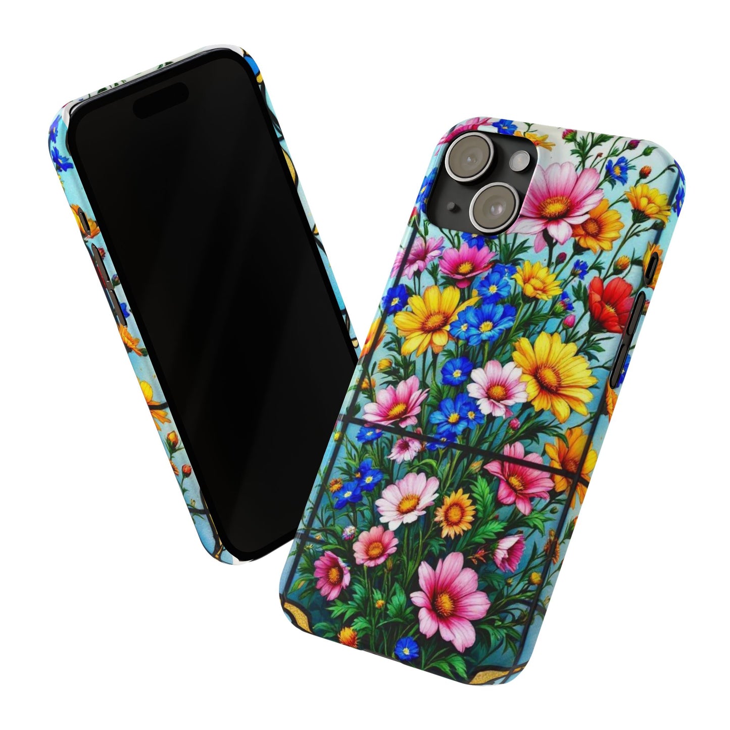 Vibrant Floral Slim Phone Cases | Cute Phone Cover Gifts for Nature Lovers, Spring Decor, Birthday or Holiday Gifts, Flower Design