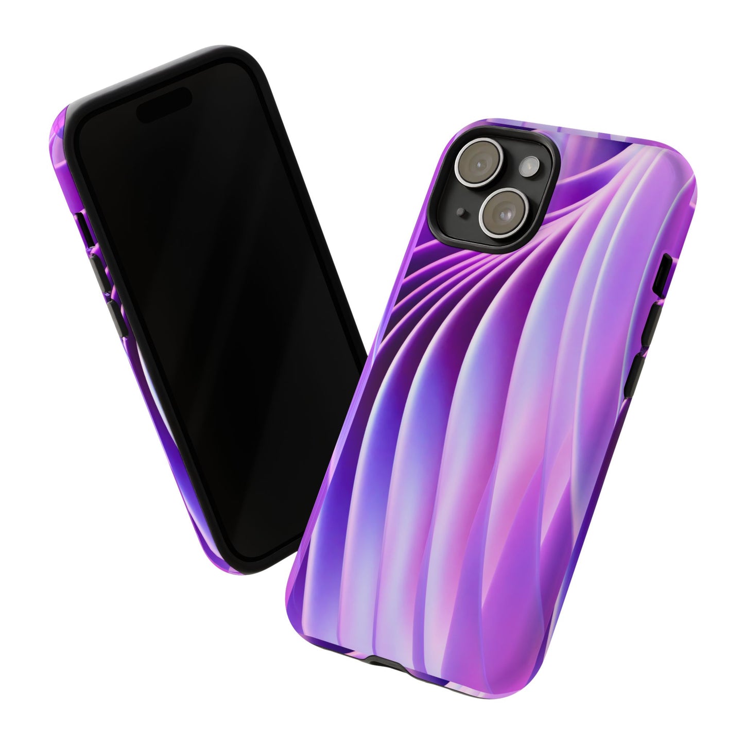 Lavender Wave Tough Phone Case - Abstract Gradient Art, Purple Aesthetic Design, Compatible with iPhone, Galaxy, and Google Phones