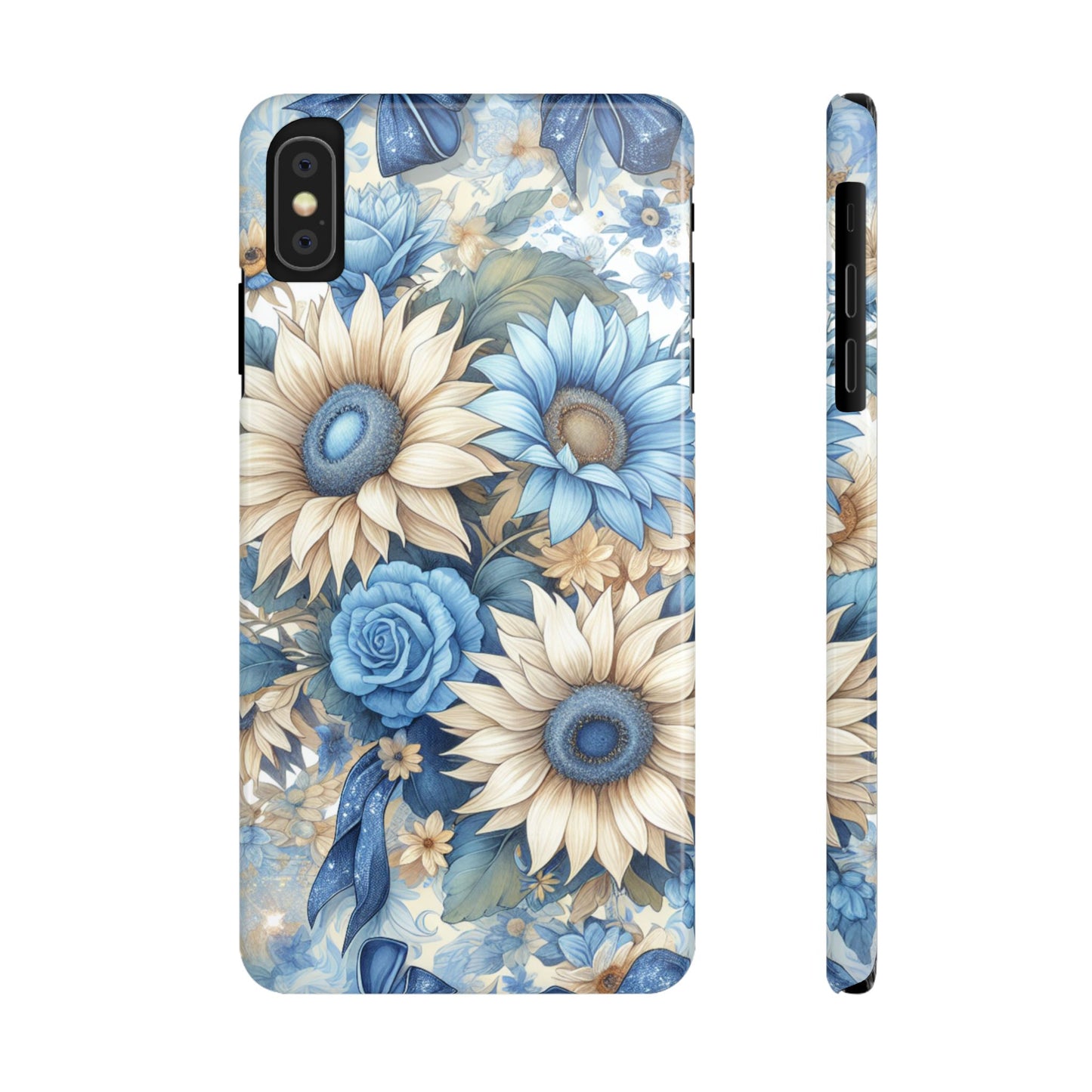 Floral Slim Phone Cases - Vibrant Sunflower Design, Flower Phone Cover, Aesthetic Gift, Spring Accessory, Nature Lover's Essential