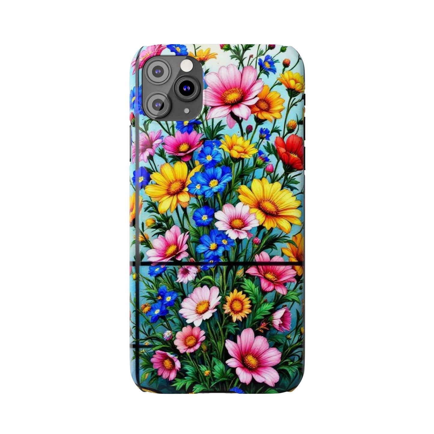 Vibrant Floral Slim Phone Cases | Cute Phone Cover Gifts for Nature Lovers, Spring Decor, Birthday or Holiday Gifts, Flower Design