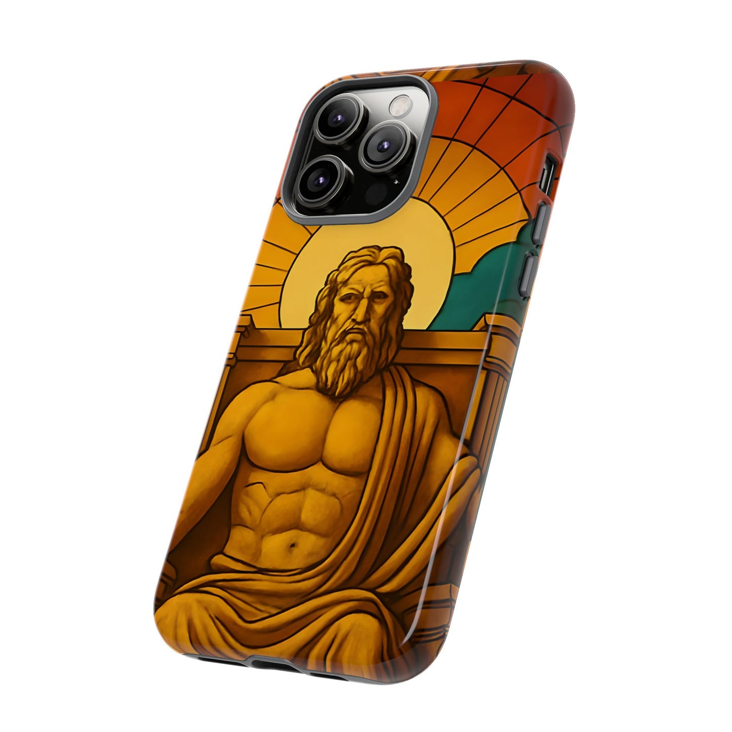 Olympia Zeus Statue Tough Phone Case - Classic Greek Art Design, Historic World Wonder Aesthetic, Compatible with iPhone, Galaxy, and Google