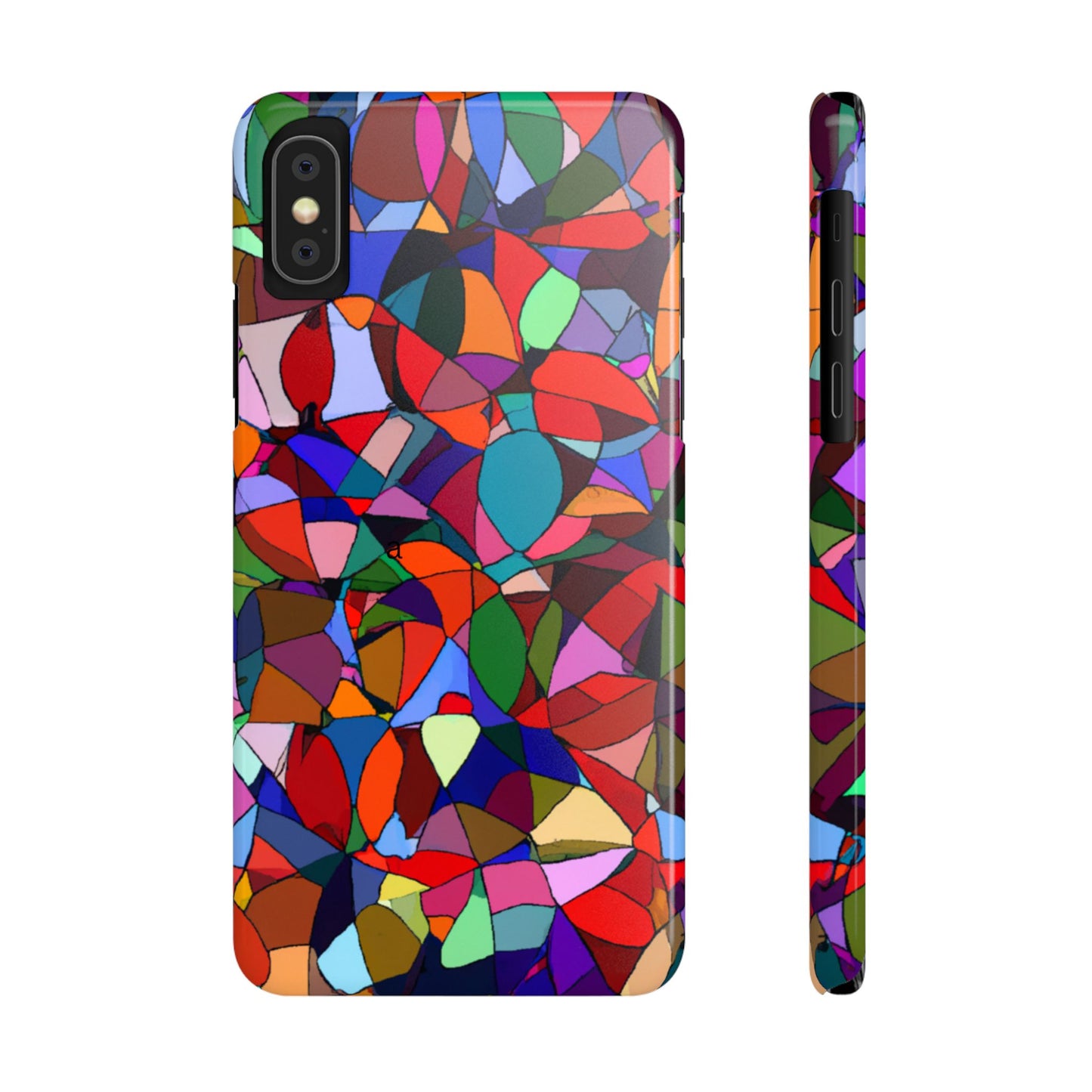 Colorful Stained Glass Modern Abstract- Colorful Art, Stylish Accessory, Fun Gift, Unique Design, Phone Protection