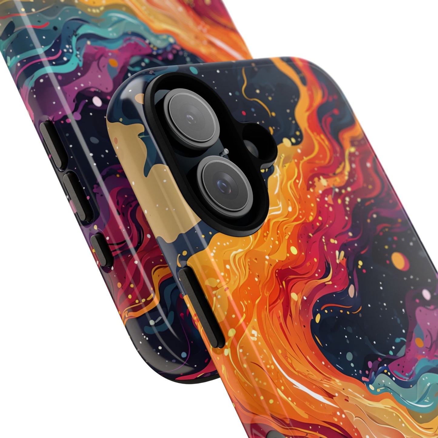 Cosmic Abstract Tough Phone Case, Galaxy Swirl, Psychedelic Space Art, Compatible with iPhone, Galaxy, Pixel