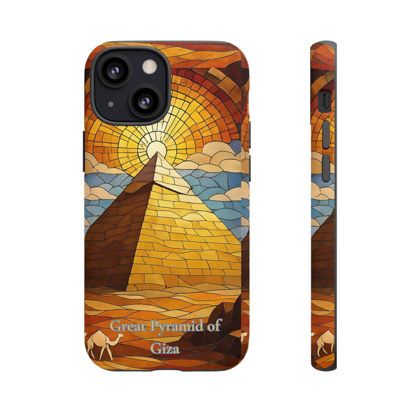 Great Pyramid of Giza Tough Phone Case - Ancient Egypt Aesthetic, World Wonder Art Design, Compatible with iPhone, Galaxy, and Google Phones