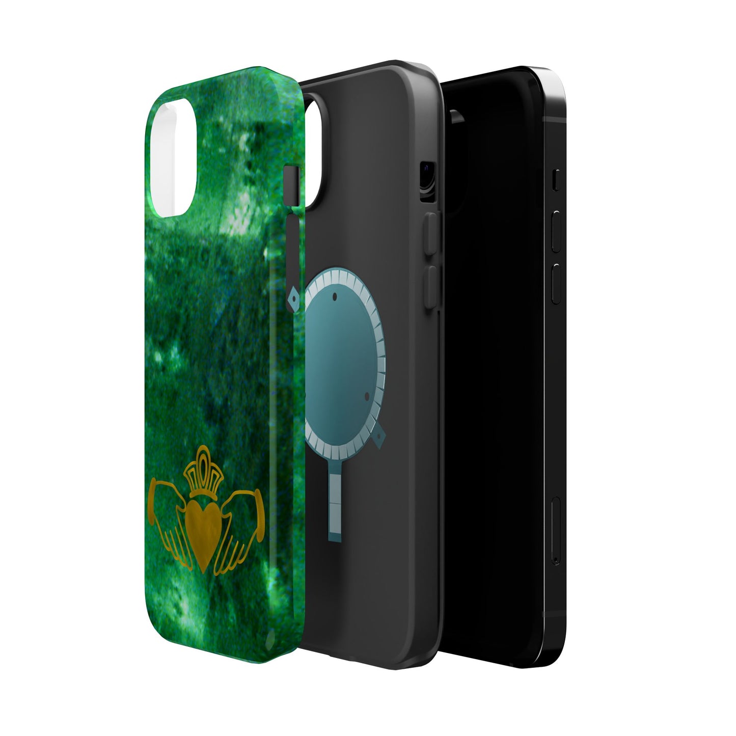 Claddagh Magnetic Phone Case, Irish Symbol Ring, Love Loyalty Friendship Vintage Gold, Compatible with iPhone 17 16 15 14 13