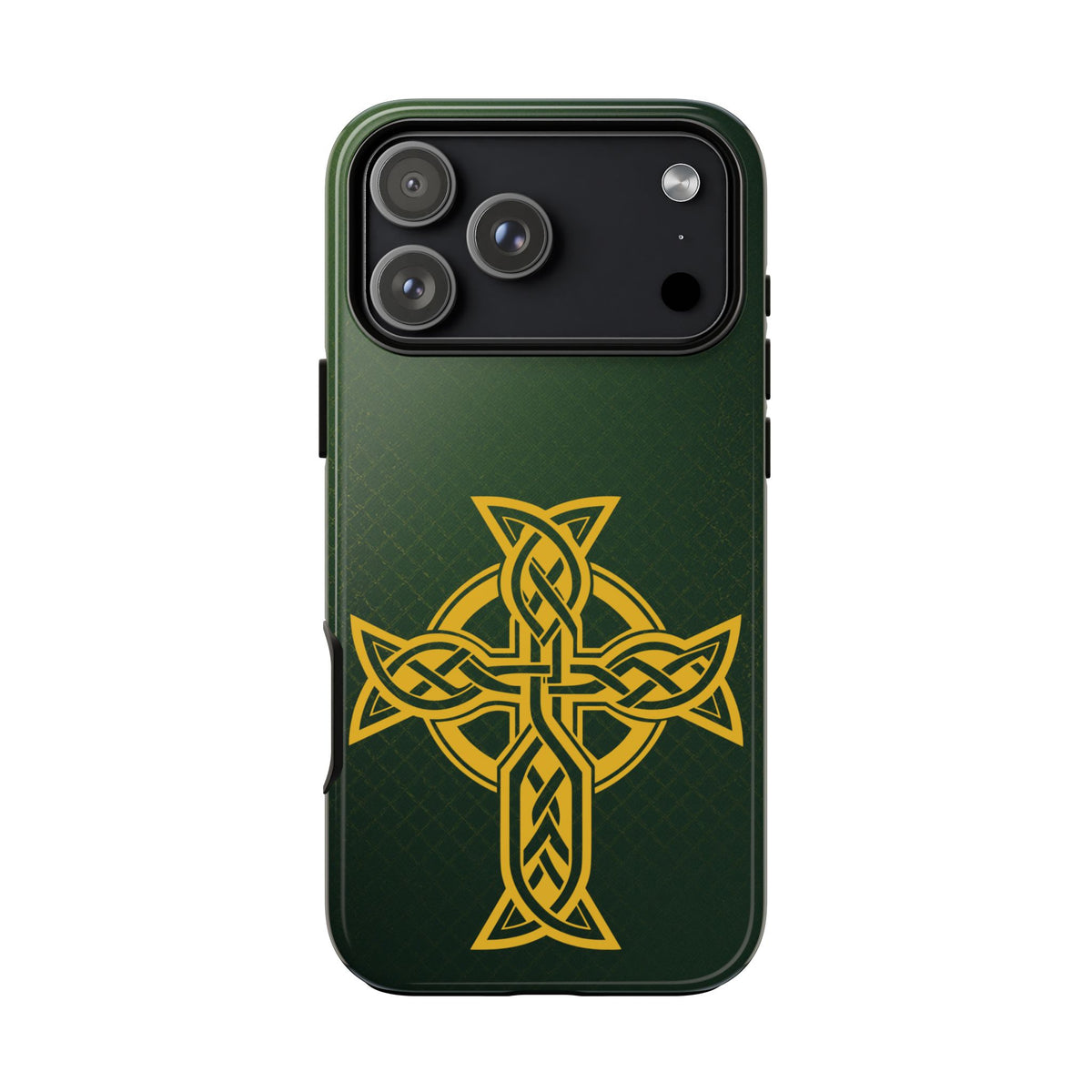 Celtic Cross Tough Phone Case Irish Knot Symbol Emerald Gold iPhone 17 16 15 14 13 Galaxy Google