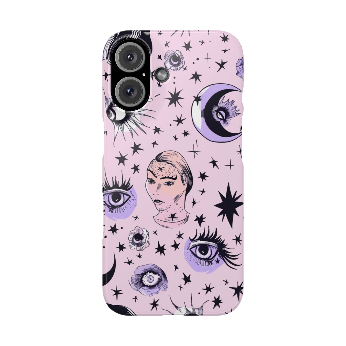 Celestial Slim Phone Cases - Stylish Cosmic Design, Personalized Phone Protectors, Astrology Gifts, Unique Phone Accessories, Moon & Stars