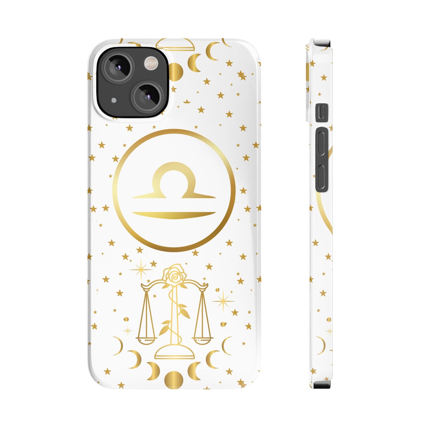Libra Zodiac Slim Phone Case Astrology Gift for Her, Celestial Star Sign Cover, Birthday Gift, Compatible with iPhone 17, 16, 15, 14, 13