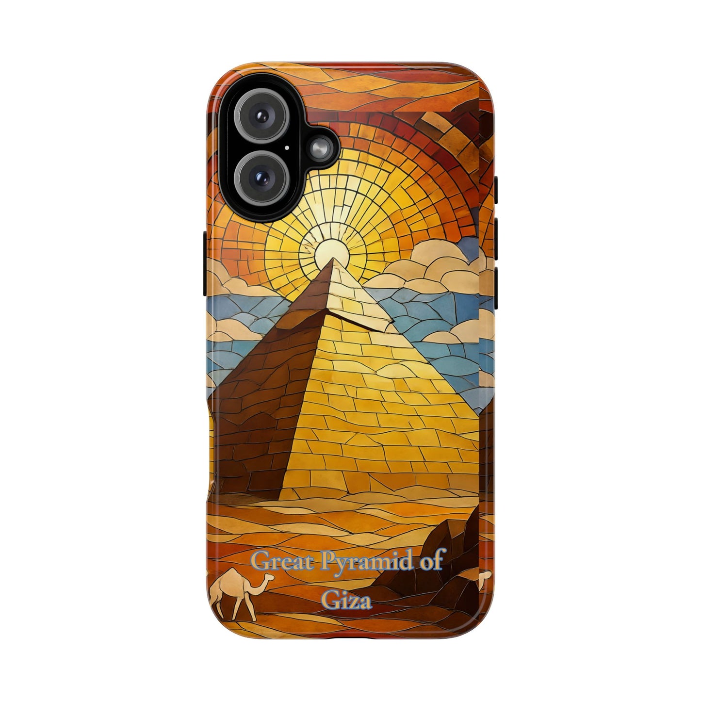 Great Pyramid of Giza Tough Phone Case - Ancient Egypt Aesthetic, World Wonder Art Design, Compatible with iPhone, Galaxy, and Google Phones
