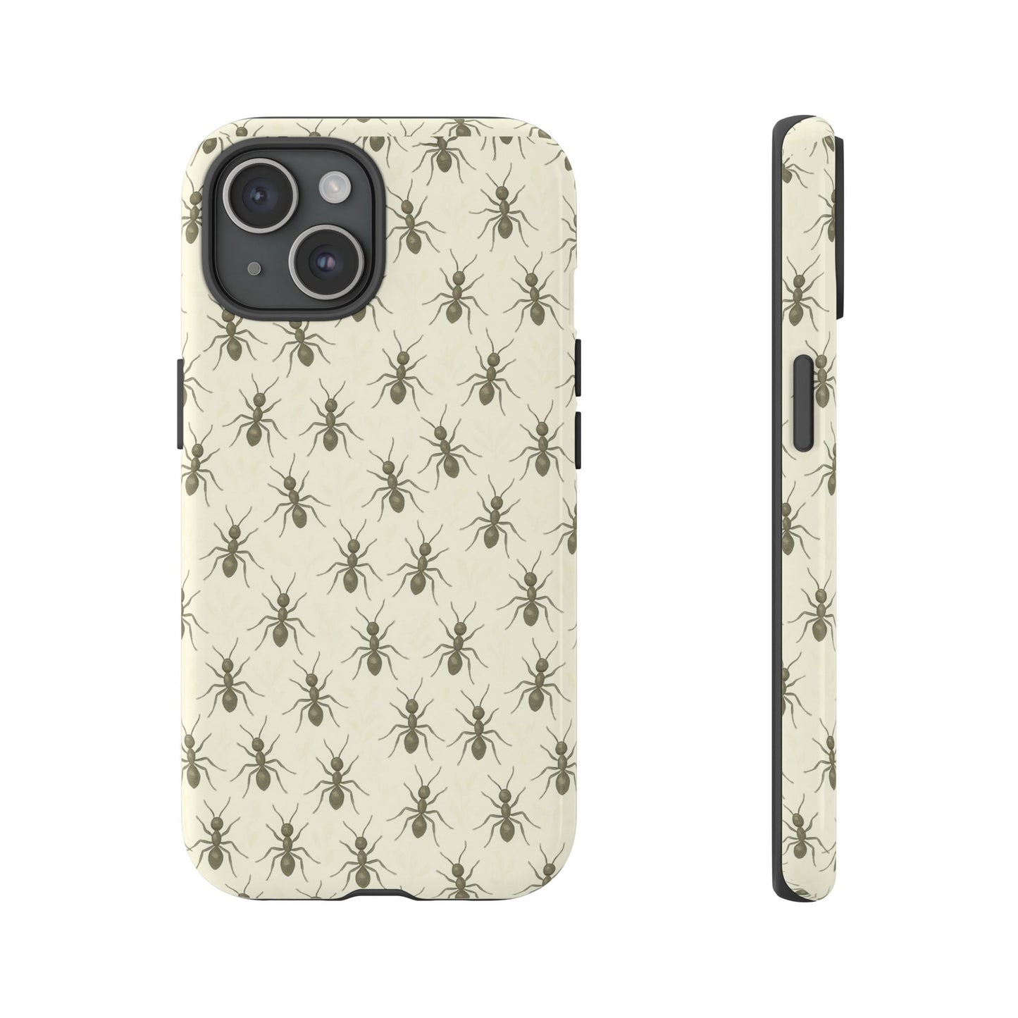 Marching Ant Pattern Tough Phone Case - Realistic Insect Art, Minimalist Nature Aesthetic, Compatible with iPhone, Galaxy, and Google Phones