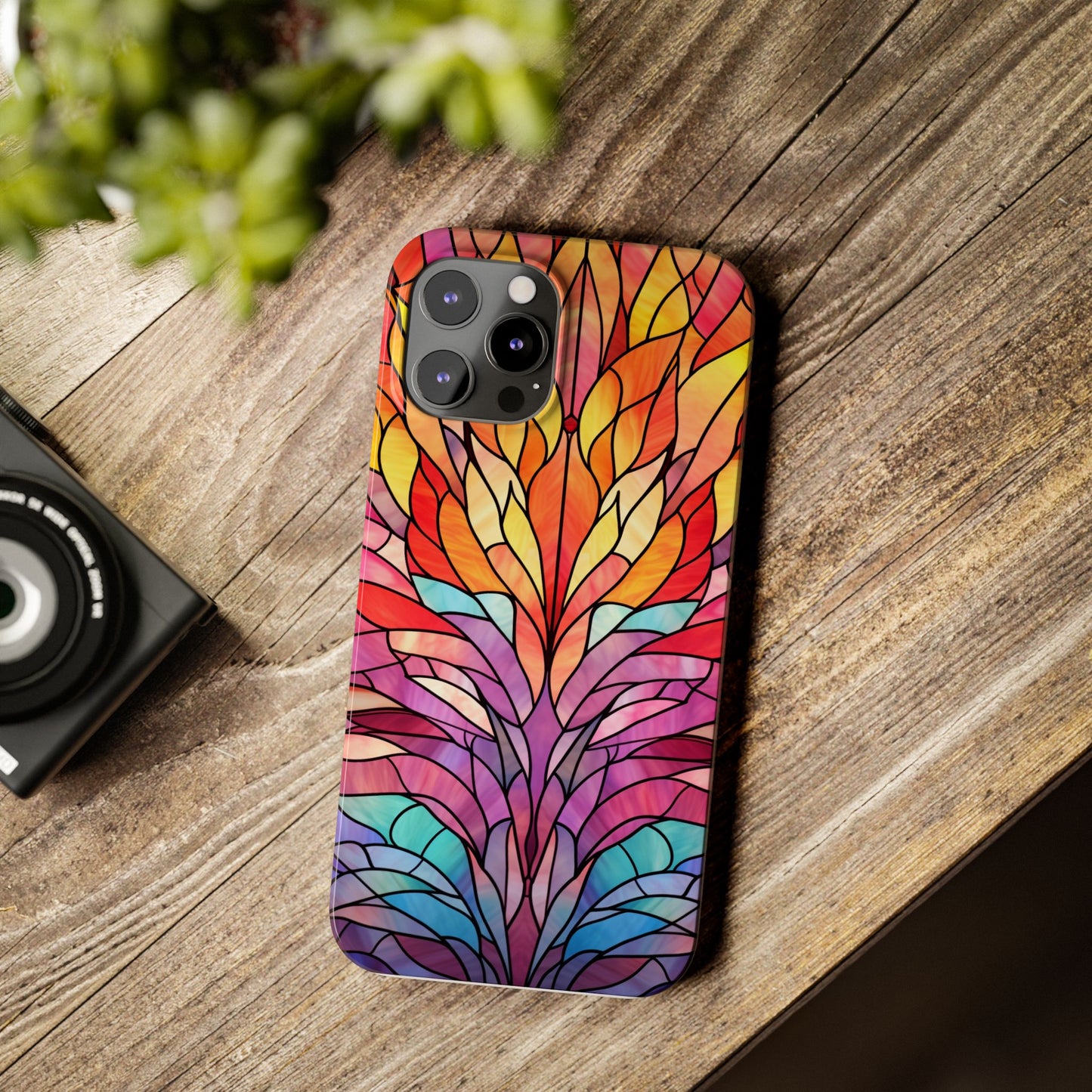 Vibrant Floral Slim Phone Cases, Colorful Smartphone Cover, Artistic Phone Skin, Unique Gift for Her, Nature-Inspired Accessory
