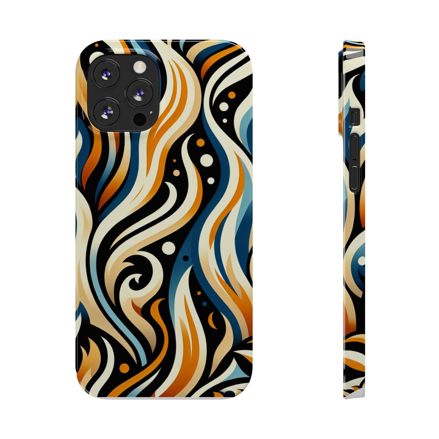 Stylish Slim Phone Cases with Bold Abstract Design, Phone Accessories, Trendy Gift, Unique Art, Colorful Protective Cover