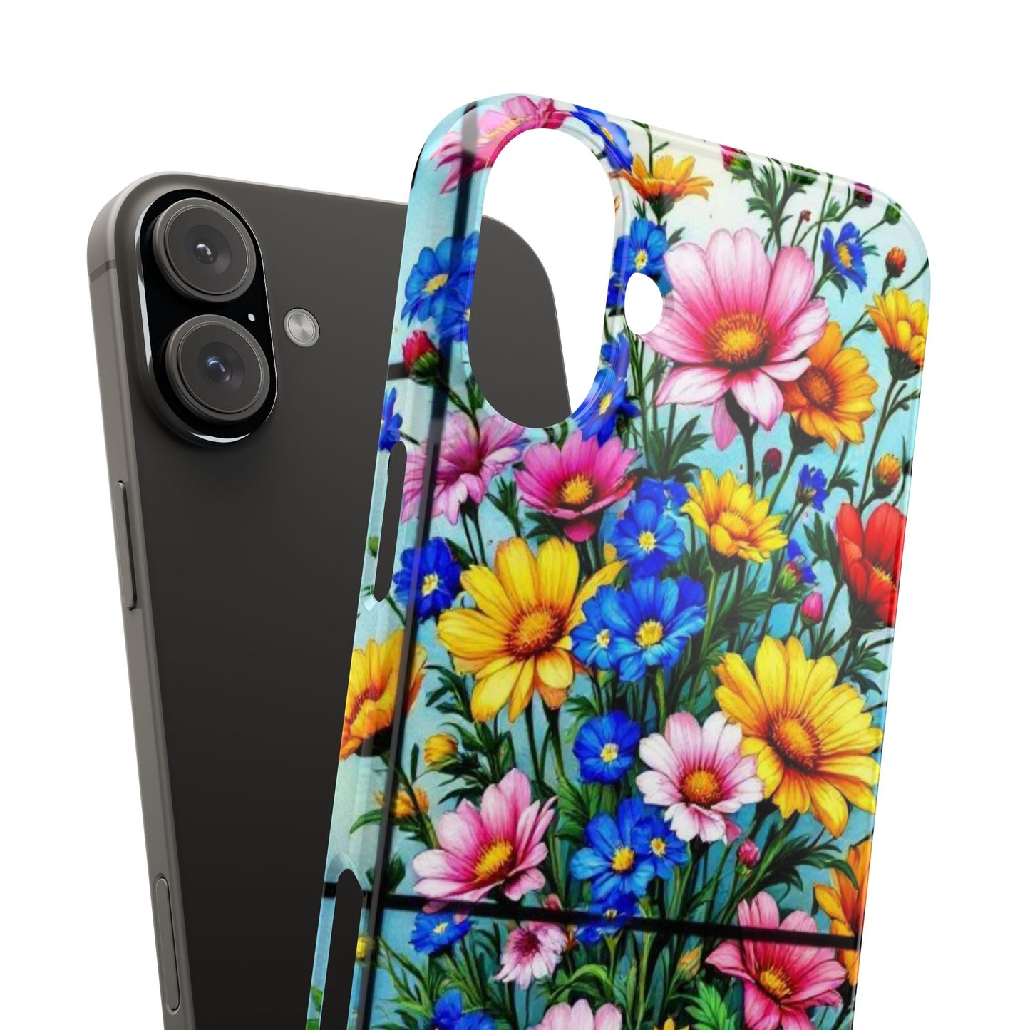 Vibrant Floral Slim Phone Cases | Cute Phone Cover Gifts for Nature Lovers, Spring Decor, Birthday or Holiday Gifts, Flower Design