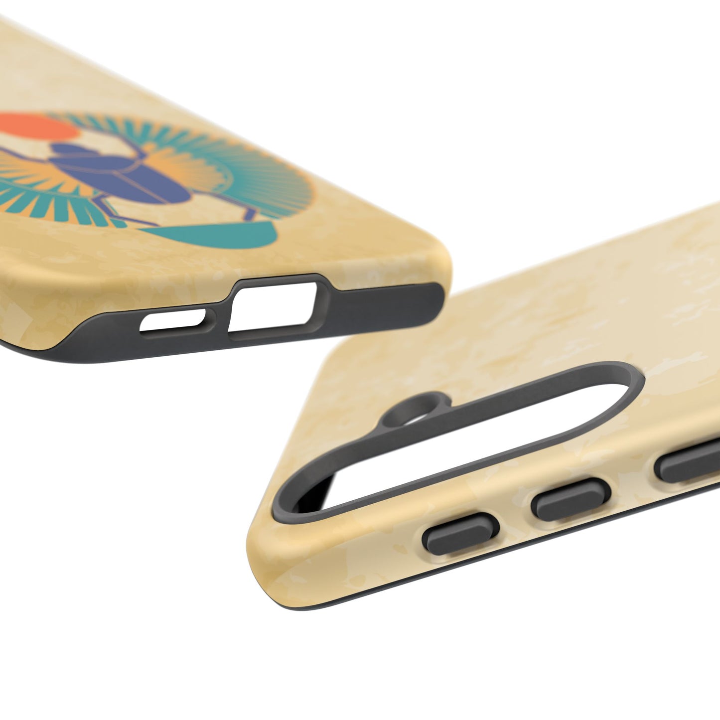 Ancient Egyptian Scarab Beetle Tough Phone Case - Symbol of Rebirth Design, Mythological Art, Compatible with iPhone, Galaxy, and Google