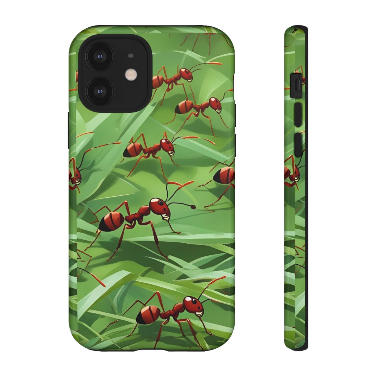 Marching Ant Pattern Tough Phone Case - Realistic Insect Art, Minimalist Nature Aesthetic, Compatible with iPhone, Galaxy, and Google Phones