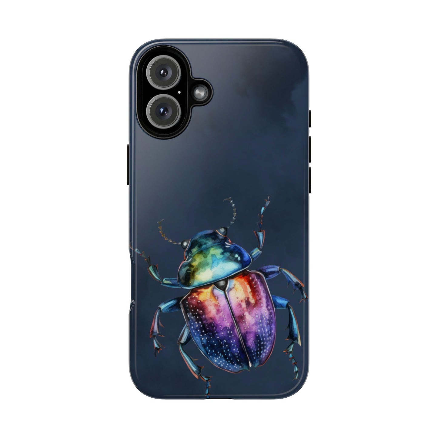 Iridescent Beetle Tough Phone Case - Insect Art Design, Nature-Inspired Pattern, Compatible with iPhone, Galaxy, and Google Phones