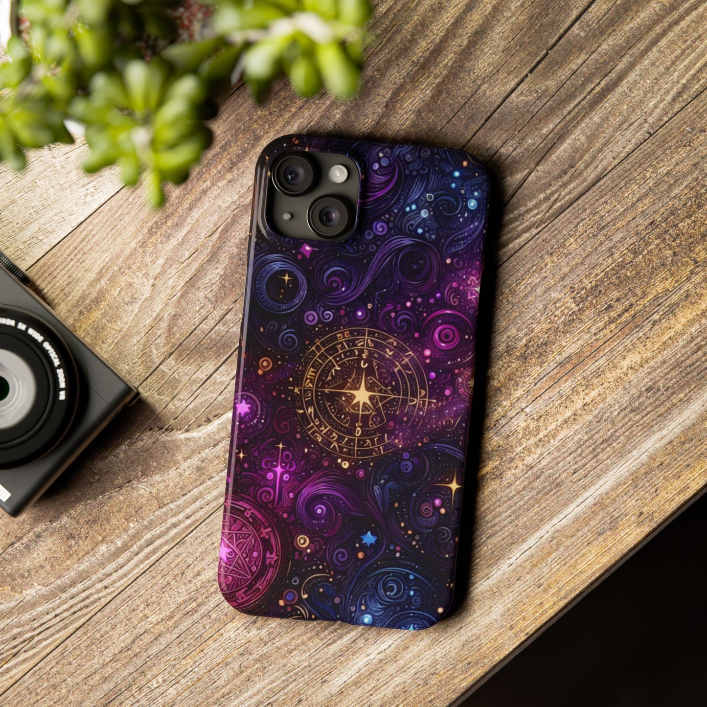 Galactic Slim Phone Cases - Cosmic Design, Astrology Gift, Galaxy Phone Cover, Starry Night Case, Space Lover Accessory