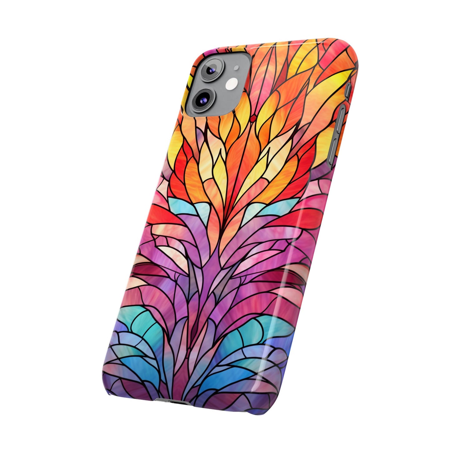 Vibrant Floral Slim Phone Cases, Colorful Smartphone Cover, Artistic Phone Skin, Unique Gift for Her, Nature-Inspired Accessory