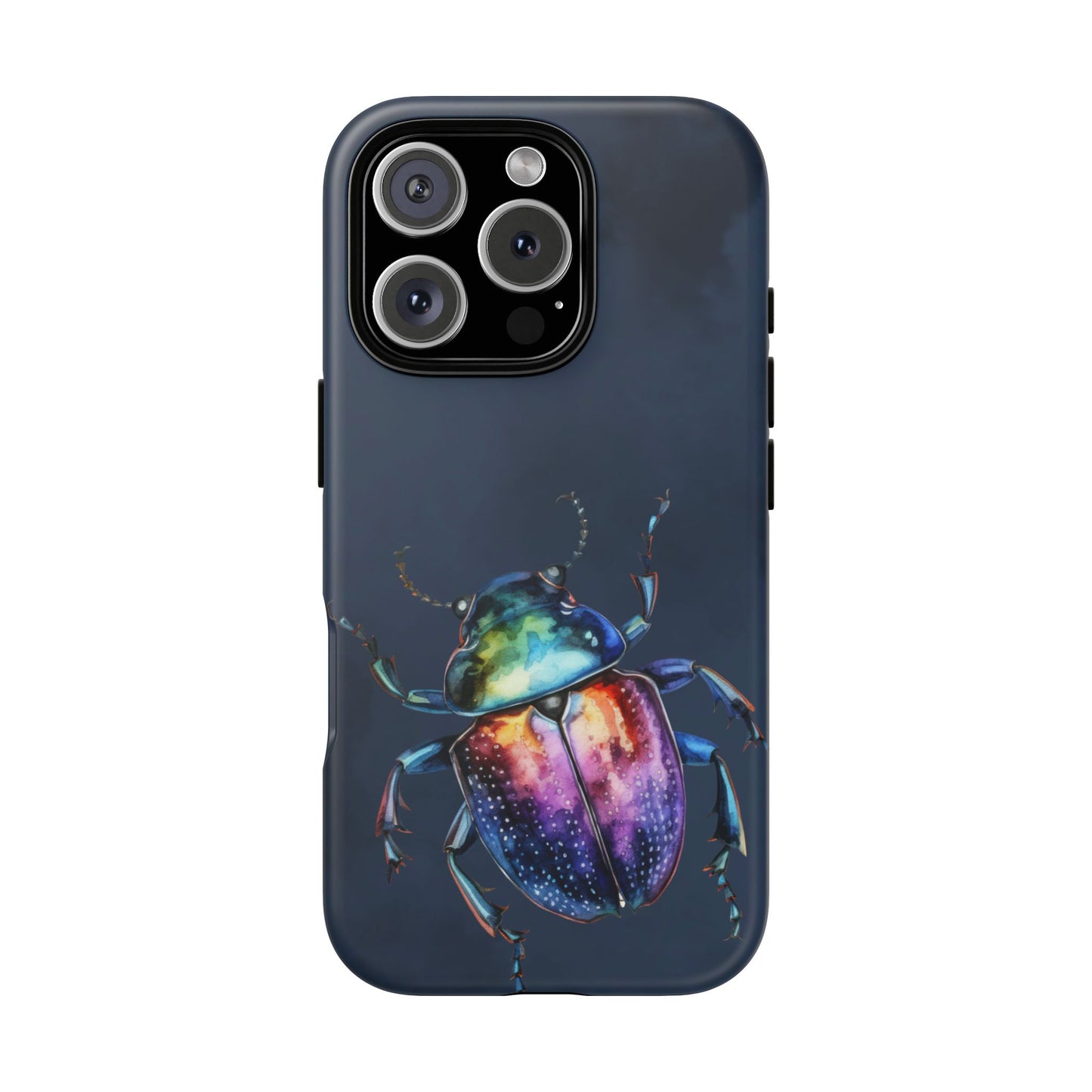 Iridescent Beetle Tough Phone Case - Insect Art Design, Nature-Inspired Pattern, Compatible with iPhone, Galaxy, and Google Phones
