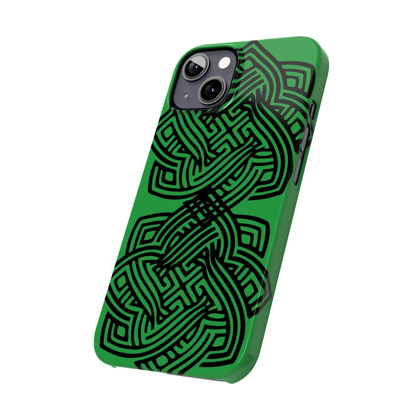 Celtic Knot Slim Phone Case, St. Patrick Design Phone Cover Compatible with iPhone 17, 16, 15, 14, 13, 12, 11