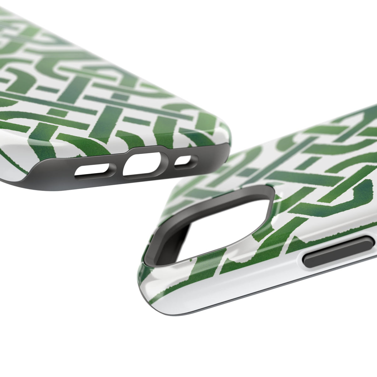 Celtic Knot Magnetic Phone Case, Irish Pattern Phone Cover, Green Heritage Art Style Compatible with iPhone 17, 16, 15, 14, 13