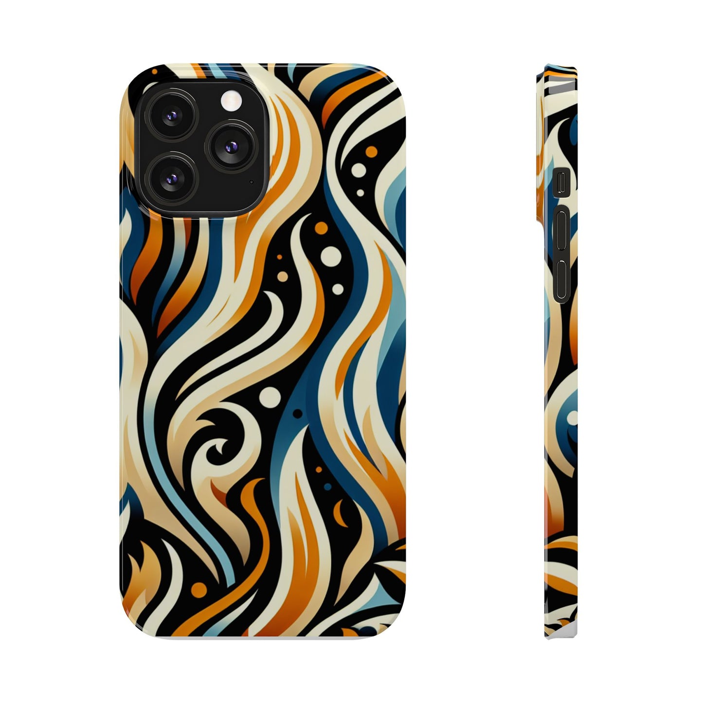 Stylish Slim Phone Cases with Bold Abstract Design, Phone Accessories, Trendy Gift, Unique Art, Colorful Protective Cover