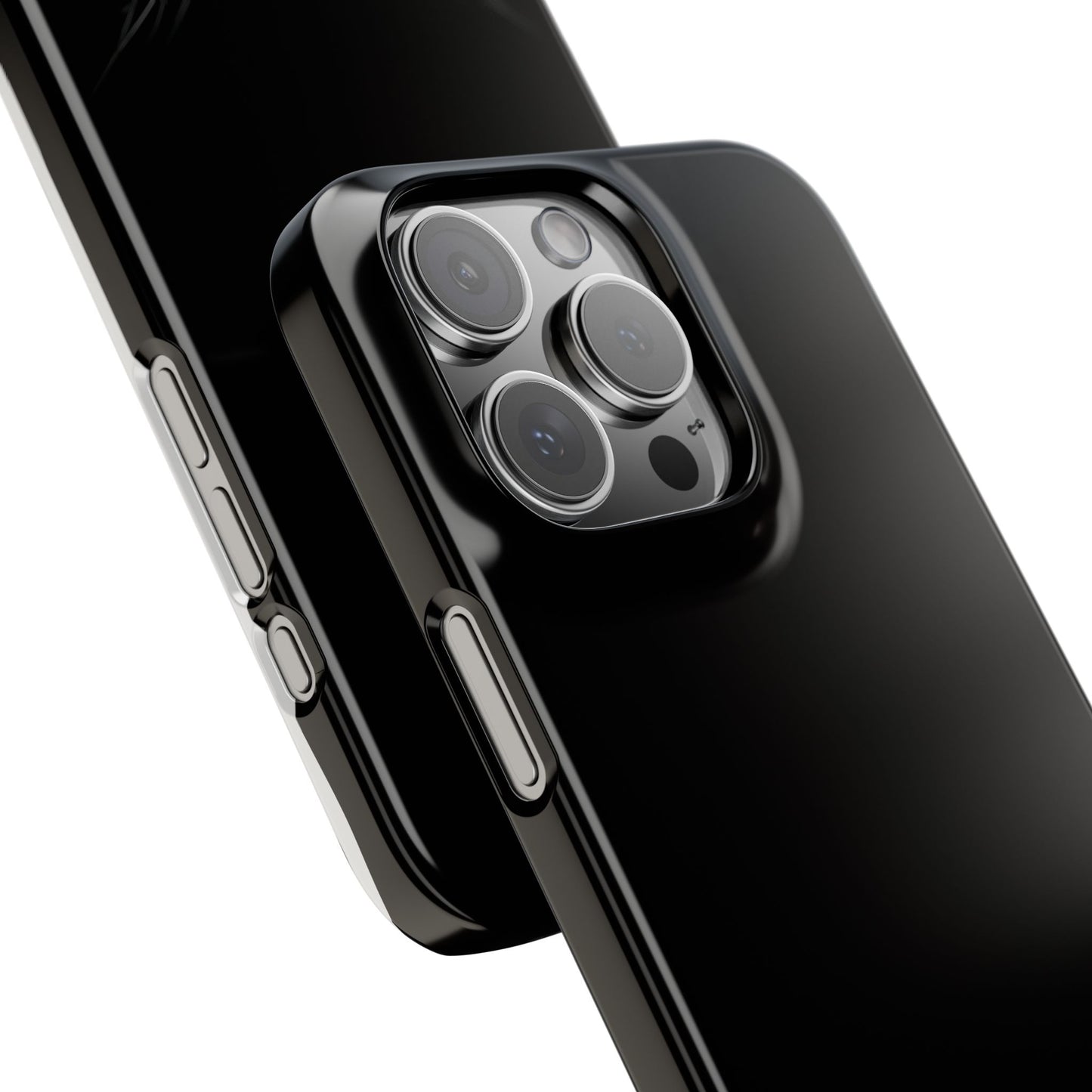 Black Cat Slim Phone Case - Gothic Halloween Aesthetic, Subtle Spookycore Aesthetic, Compatible with iPhone, Galaxy, and Google Phones