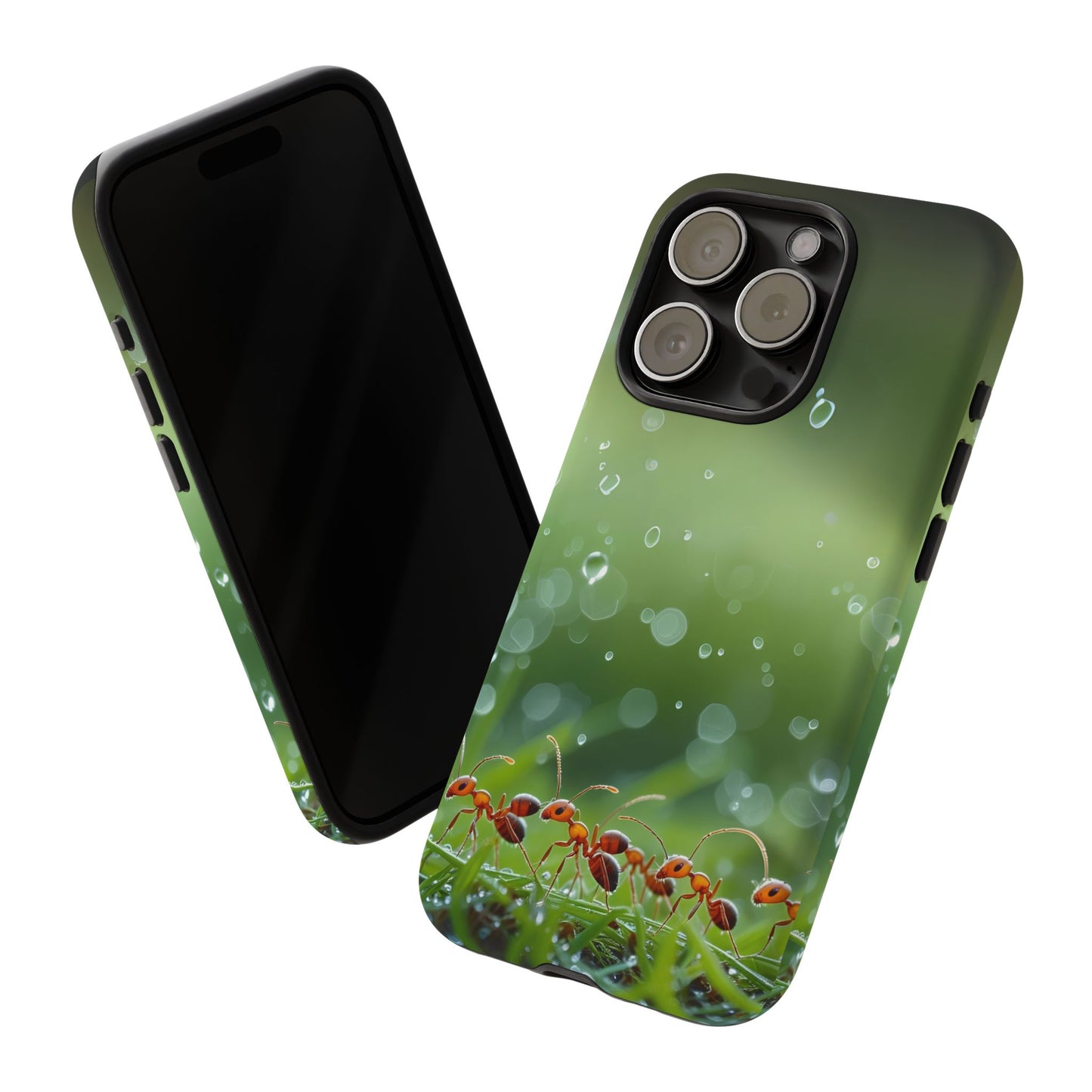 Marching Ant Pattern Tough Phone Case - Realistic Insect Art, Minimalist Nature Aesthetic, Compatible with iPhone, Galaxy, and Google Phones