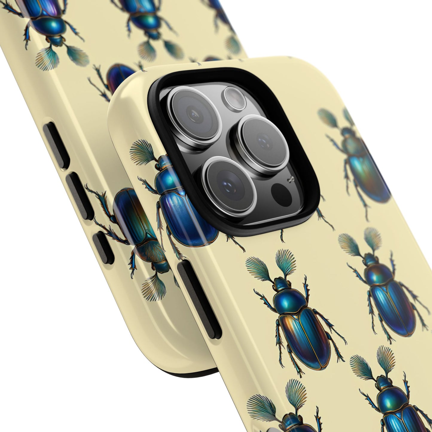 Beetle Tough Phone Case - Nature-Inspired Insect Art, Vintage Bug Pattern Design, Compatible with iPhone, Galaxy, and Google Phones