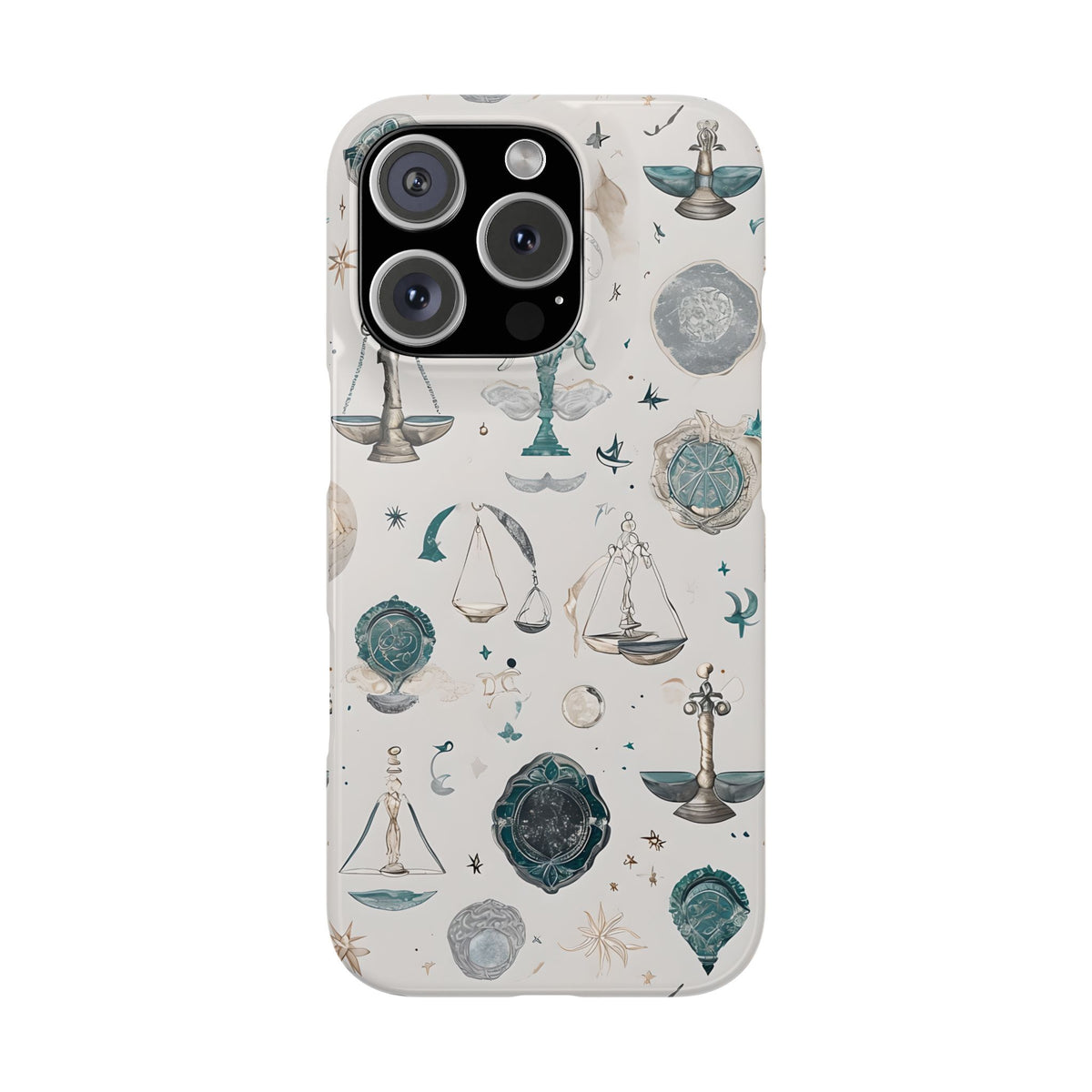 Libra Zodiac Slim Phone Case Astrology Gift for Her, Celestial Star Sign Cover, Birthday Gift, Compatible with iPhone 17, 16, 15, 14, 13