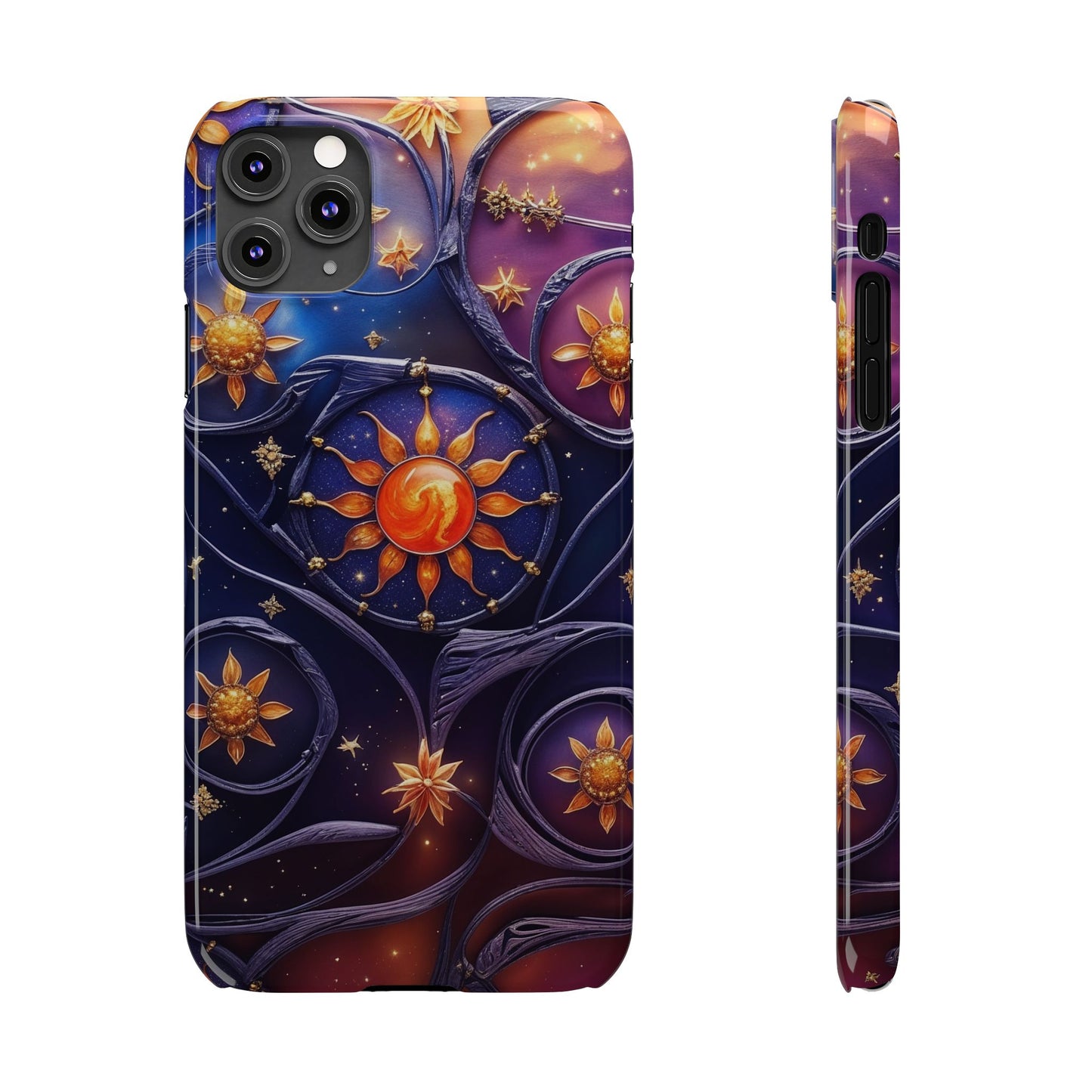 Celestial Slim Phone Cases, Starry Sky Phone Cover, Zodiac Design, Astrology Gift, Cosmic Phone Accessories