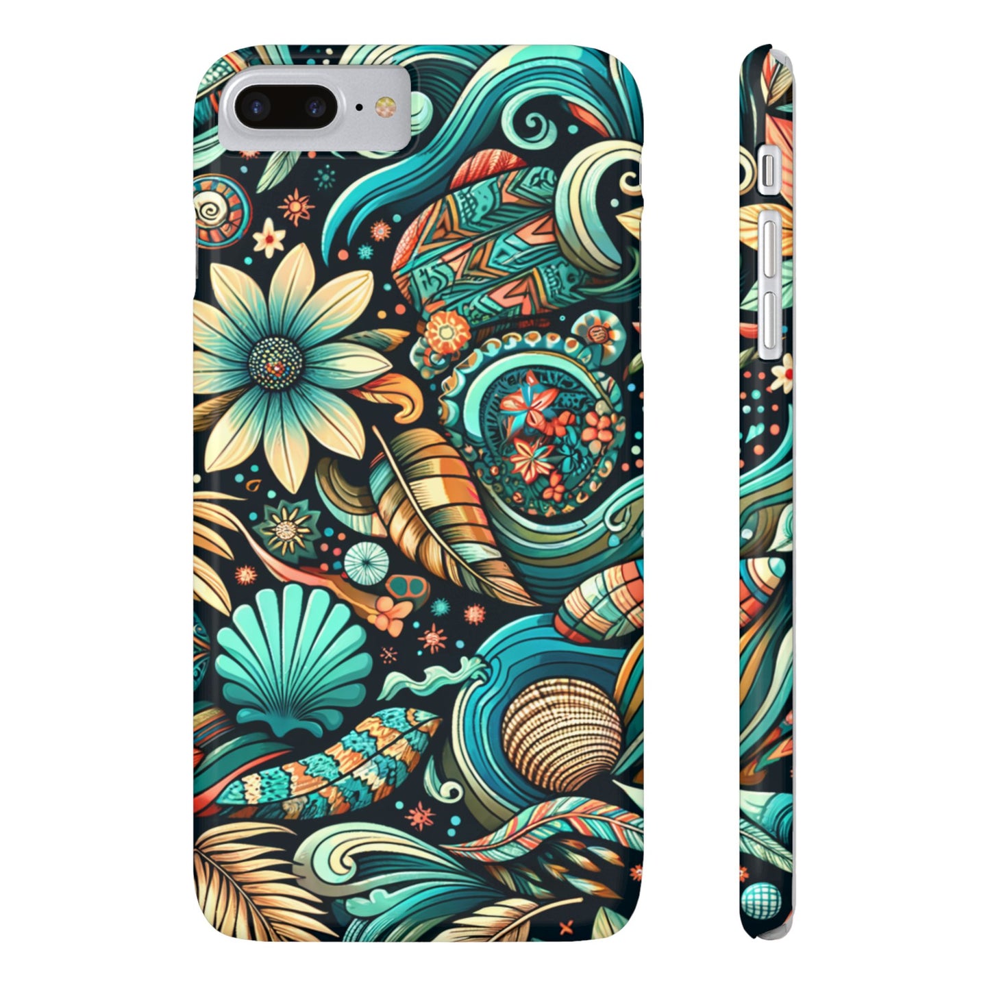 Floral Wave Phone Case - Vibrant Slim Protector, Bohemian Style, Perfect for Gifts, Nature Lovers, Summer Vibes, Eco-Friendly Design
