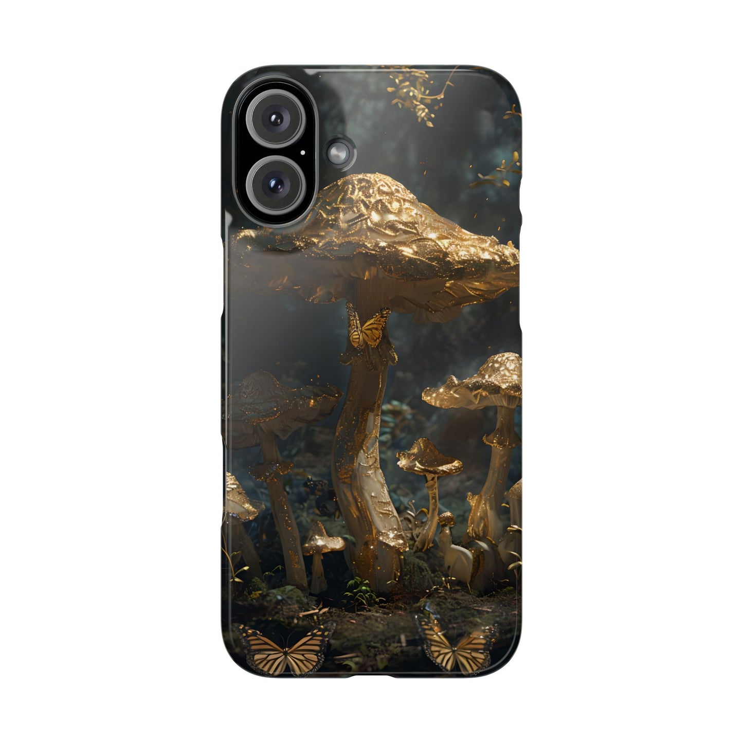 Enchanted Forest Slim Phone Cases, Fantasy Phone Cover, Mushroom Design, Nature Lover Gift, Boho Chic Cell Phone Case