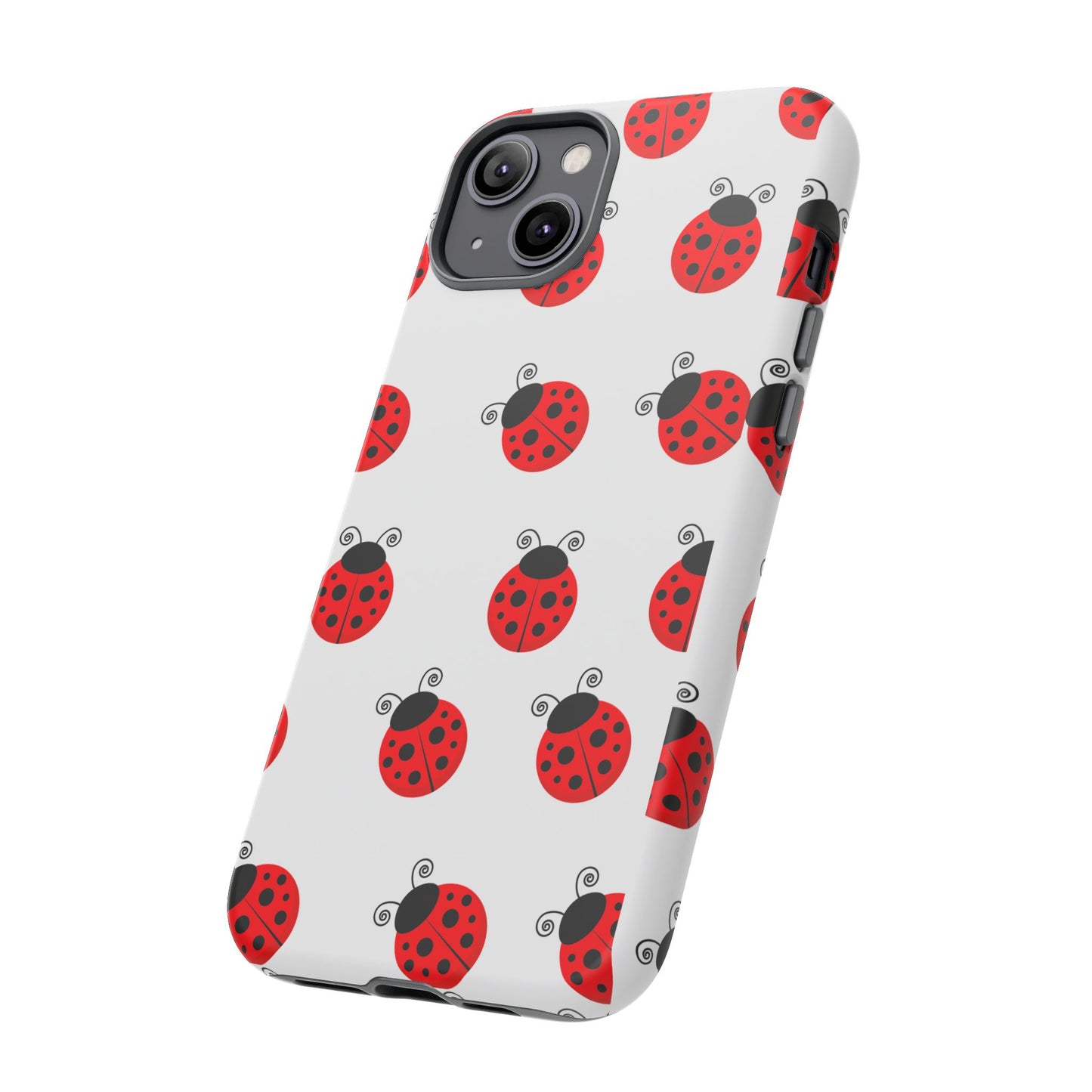 Ladybug Tough Phone Case - Cute Insect Aesthetic, Nature-Inspired Pattern Art, Compatible with iPhone, Galaxy, and Google Phones