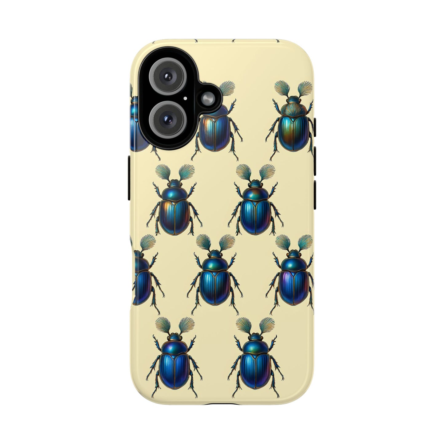 Beetle Tough Phone Case - Nature-Inspired Insect Art, Vintage Bug Pattern Design, Compatible with iPhone, Galaxy, and Google Phones